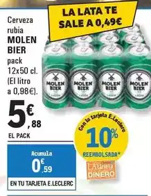 E.Leclerc Rubia - cerveza oferta
