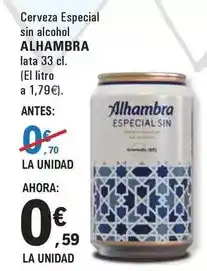 E.Leclerc Alhambra - cerveza especial sin alcohol oferta