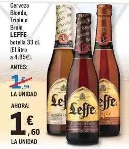 E.Leclerc Leffe - cerveza blonde, triple o bruin oferta