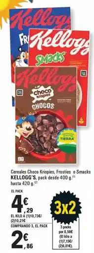 E.Leclerc Kellogg's - cereales choco krispies, frosties o smashs oferta