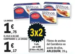 E.Leclerc Oli - filetes de anchoa del cantabrico en aceite de oliva oferta