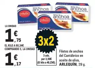 E.Leclerc Oli - filetes de anchoa del cantabrico en aceite de oliva oferta