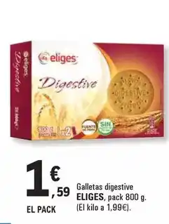E.Leclerc Eliges - galletas digestive oferta