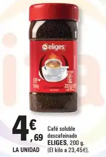E.Leclerc Eliges - café soluble descafeinado oferta