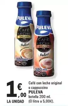 E.Leclerc Puleva - cafe con leche original o cappuccino oferta