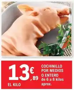 E.Leclerc Cochinillo por medios o entero oferta