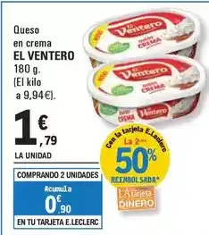 E.Leclerc El ventero - queso en crema oferta