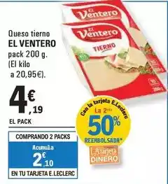 E.Leclerc El ventero - queso tierno oferta