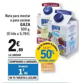 E.Leclerc Gaza - nata para montar o para cocinar oferta