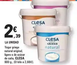 E.Leclerc Clesa - yogur griego natural original oferta
