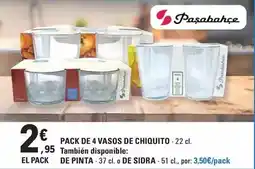 E.Leclerc 51 - pack de 4 vasos de chiquito oferta