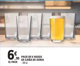 E.Leclerc Pack de 6 vasos de caña de soria oferta