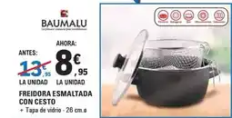 E.Leclerc Freidora esmaltada con cesto oferta