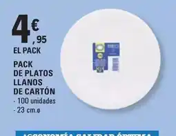 E.Leclerc Pack de platos llanos de carton oferta