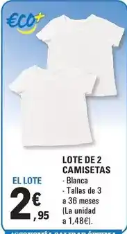 E.Leclerc Lote de 2 camisetas oferta