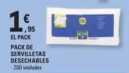E.Leclerc Pack de servilletas desechables oferta