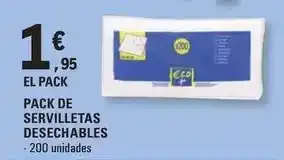 E.Leclerc Pack de servilletas desechables oferta