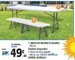 E.Leclerc Mesa de resina plegable oferta