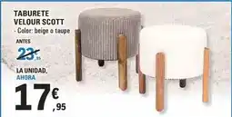 E.Leclerc Velour - taburete velour oferta