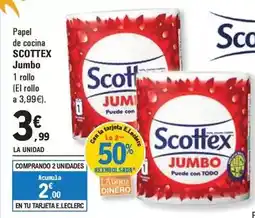 E.Leclerc Scottex - papel de cocina jumbo oferta