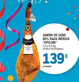 E.Leclerc Epicum - jamon de cebo 50% raza iberica oferta