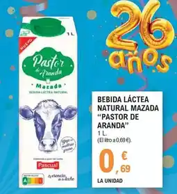E.Leclerc Bebida láctea natural mazada oferta