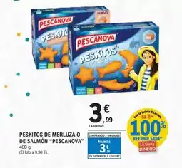 E.Leclerc Pescanova - peskitos de merluza o de salmon oferta