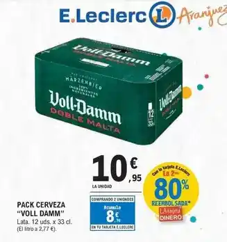 E.Leclerc Voll-damm - pack cerveza oferta