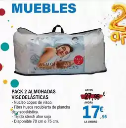 E.Leclerc Pack 2 almohadas viscoelásticas oferta