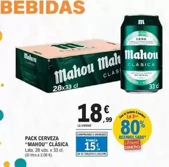 E.Leclerc Mahou - pack cerveza clasica oferta