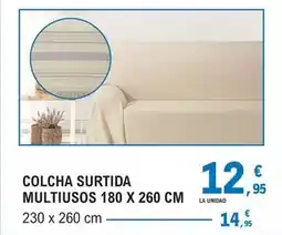 E.Leclerc Colcha surtida multiusos 180 x 260 cm oferta