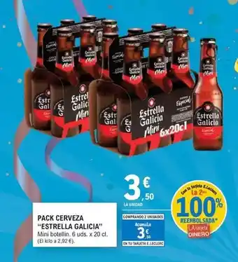 E.Leclerc Estrella galicia - pack cerveza oferta