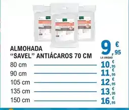 E.Leclerc Savel - almohada antiacaros 70 cm oferta