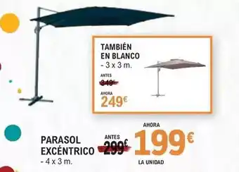 E.Leclerc Blanco - parasol excentrico oferta