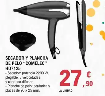 E.Leclerc Comelec - secador y plancha de pelo oferta