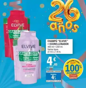 E.Leclerc Elvive - champu + ecorellenador oferta