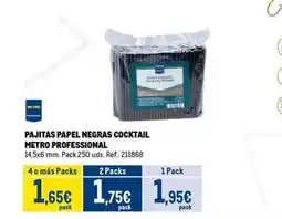 Makro Metro professional - papel negras cocktail oferta