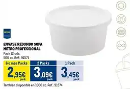 Makro Redondo - envase sopa oferta
