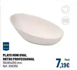 Makro Metro professional - plato mini oval oferta