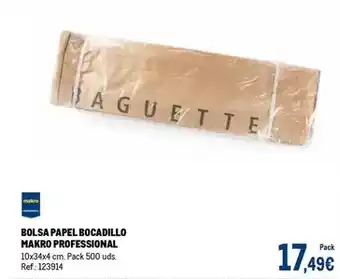 Makro Makro - bolsa papel bocadillo oferta
