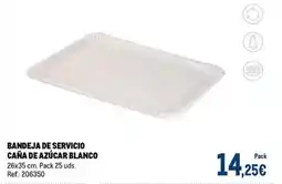 Makro Blanco - bandeja de servicio caña de azúcar oferta