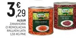 Comerco Cash & Carry Alsur - zanahoria o remolacha rallada lata oferta