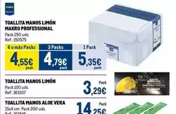 Makro Makro - toallita manos limón oferta
