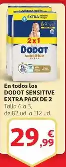 Alcampo Dodot - en todos los sensitive extra pack de 2 oferta