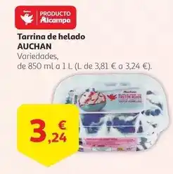 Alcampo Auchan - tarrina de helado oferta