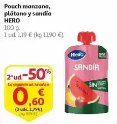 Alcampo Hero - pouch manzana, platano y sandía oferta