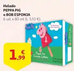 Alcampo Helado peppa pig o bob esponja oferta