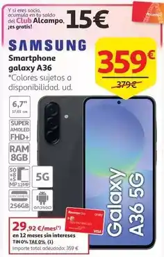 Alcampo Alcampo - smartphone galaxy a36 oferta