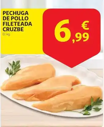 Alcampo Pechuga de pollo fileteada cruzbe oferta