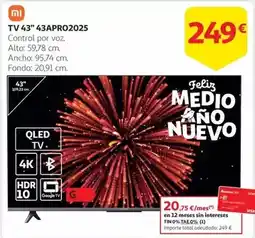 Alcampo Xiaomi - tv 43 43apro2025 oferta